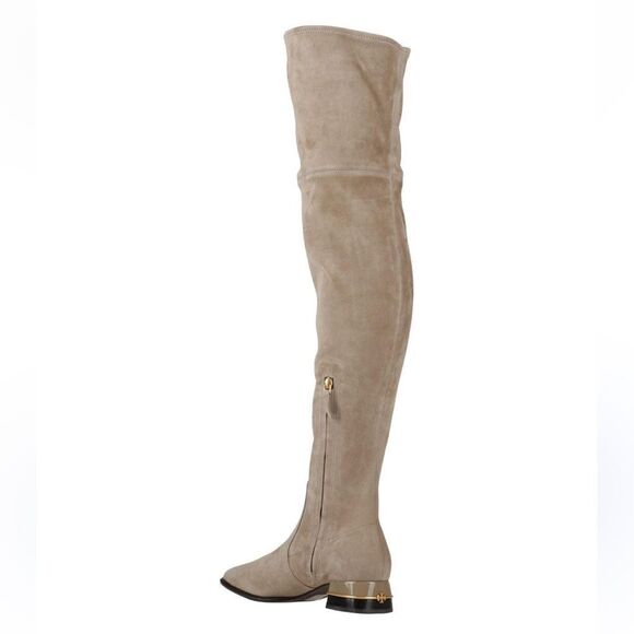 T-139. Tory Burch Multi Logo Stretch Over the Knee Boot Larice US 5.5 - Picture 1 of 5